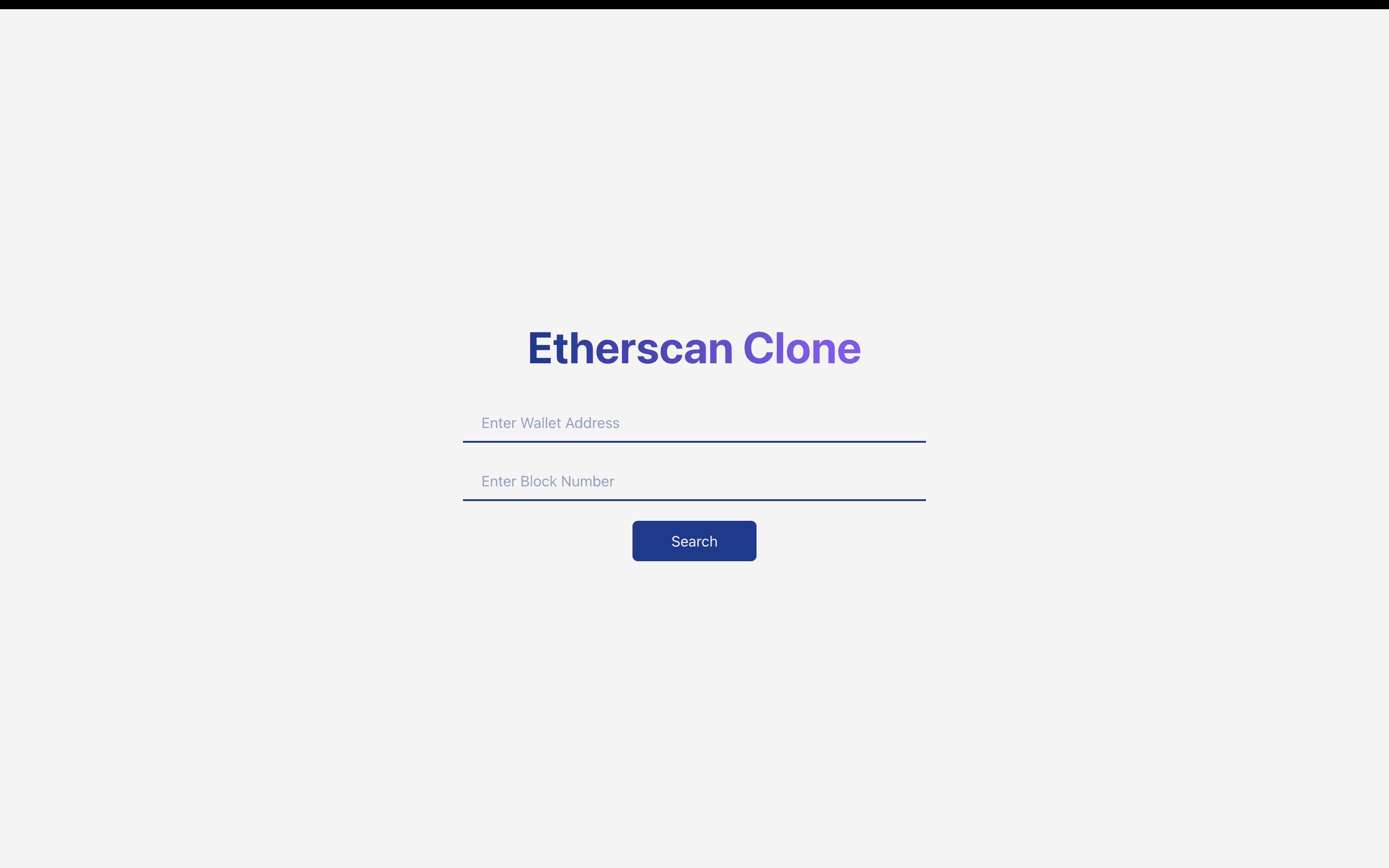 Etherscan Clone